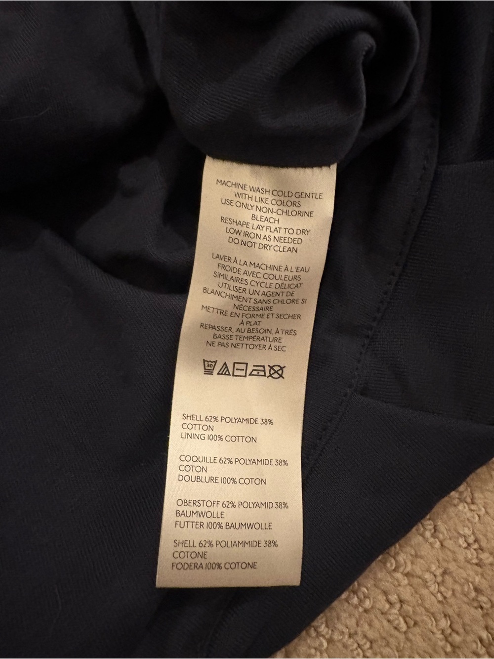 Pilcro Bubble Bomber Jacket Navy Blue S/M Anthropologie - Picture 5 of 5